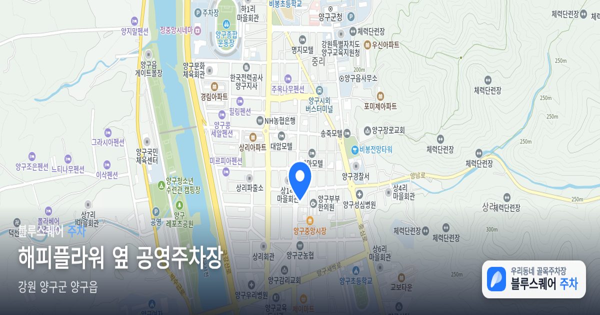 해피플라워 옆 공영주차장 위치 지도