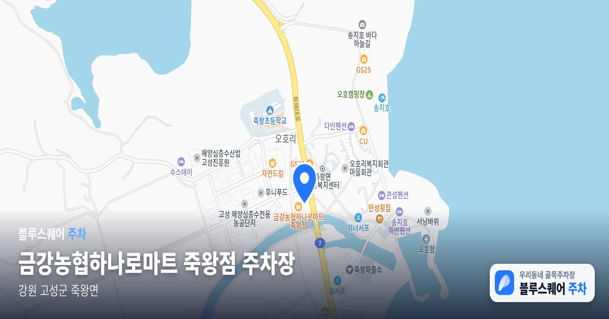 금강농협하나로마트 죽왕점 주차장 위치 지도