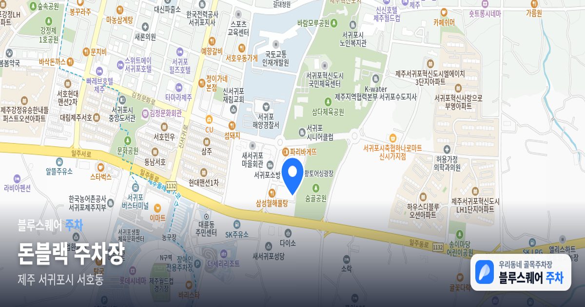 돈블랙 주차장 위치 지도