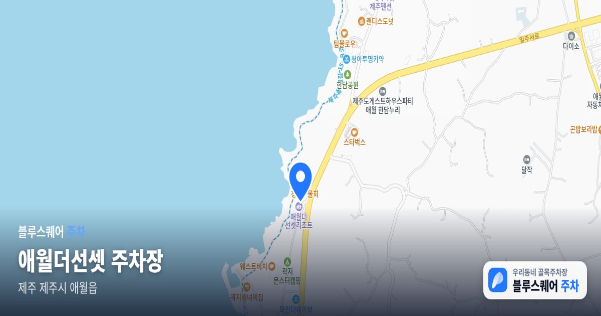 애월더선셋 주차장 위치 지도