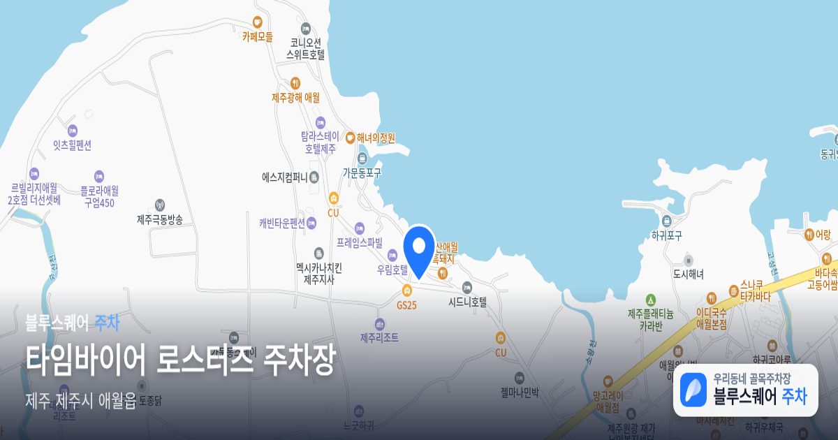 타임바이어 로스터즈 주차장 위치 지도