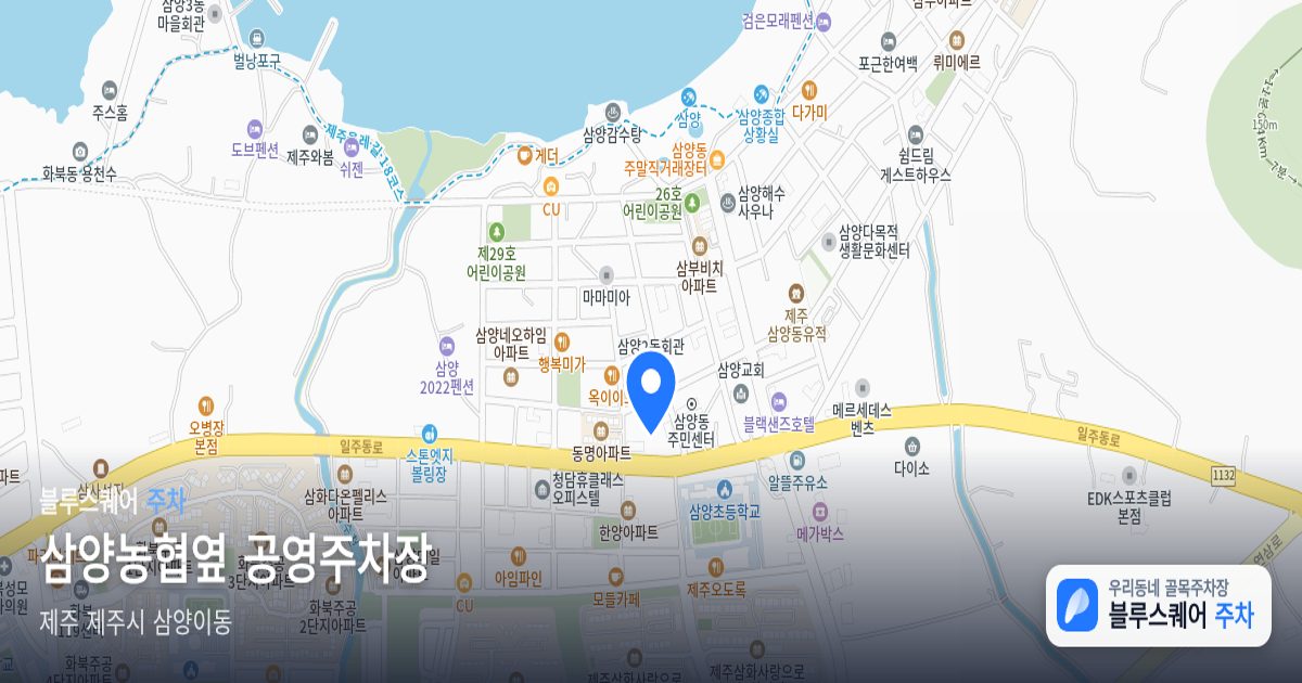 삼양농협옆 공영주차장 위치 지도