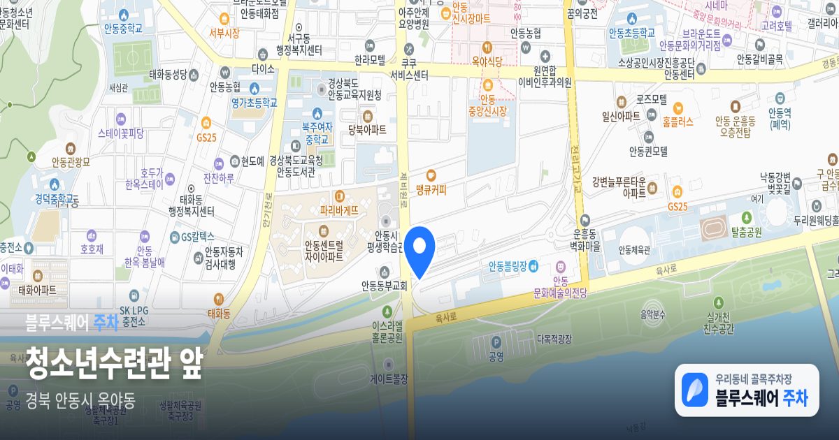 청소년수련관 앞 위치 지도