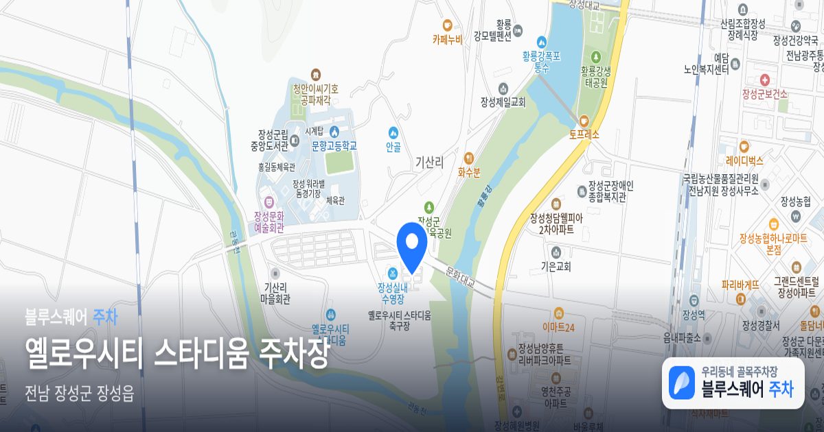 옐로우시티 스타디움 주차장 위치 지도