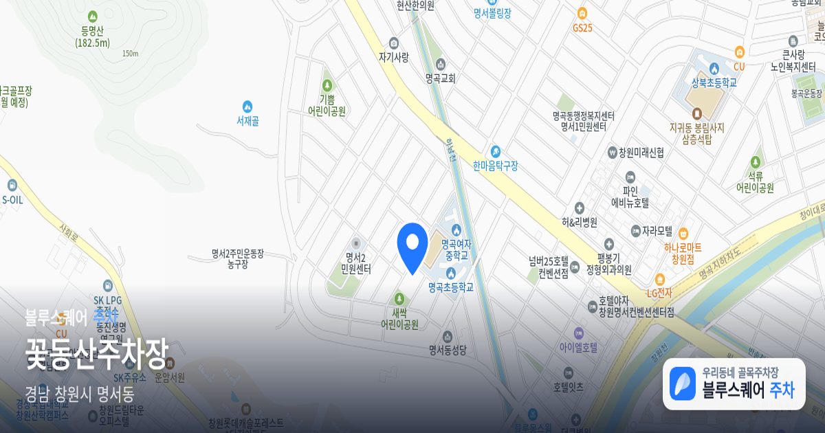 꽃동산주차장 위치 지도