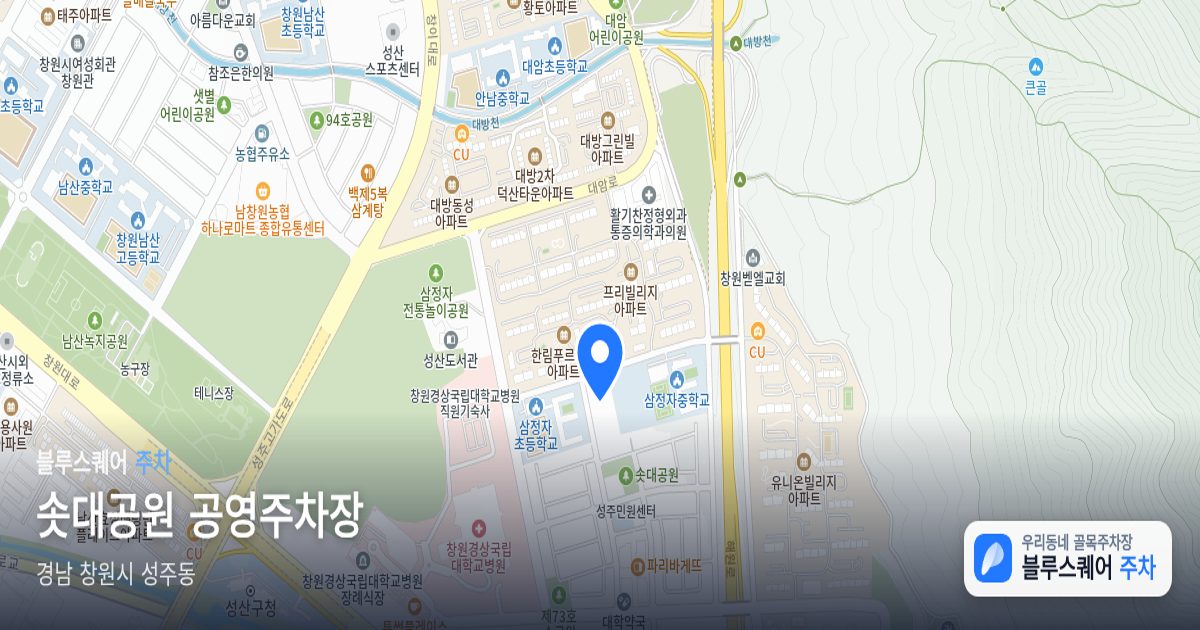 솟대공원 공영주차장 위치 지도