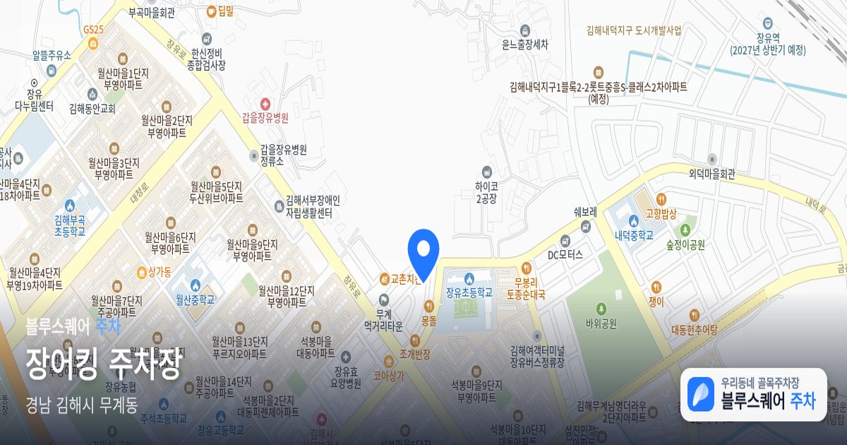 장어킹 주차장 위치 지도