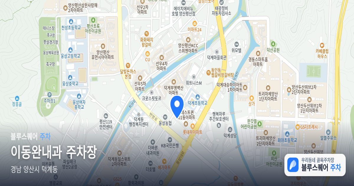 이동완내과 주차장 위치 지도