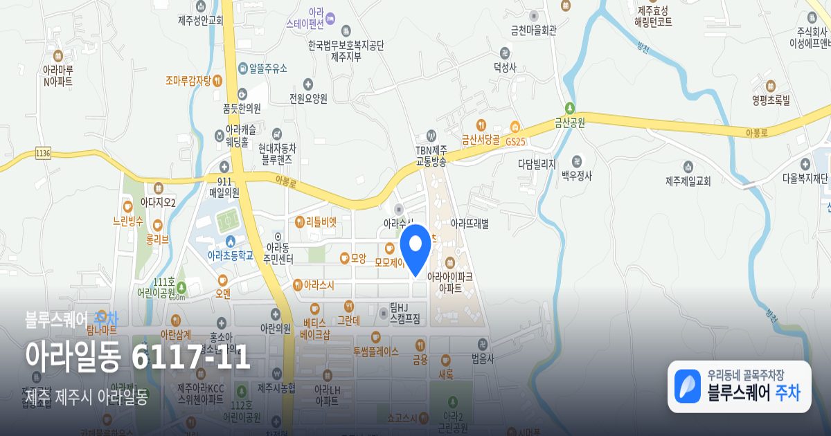 아라일동 6117-11 위치 지도