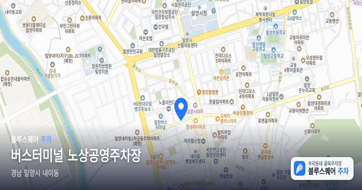 버스터미널 노상공영주차장 위치 지도
