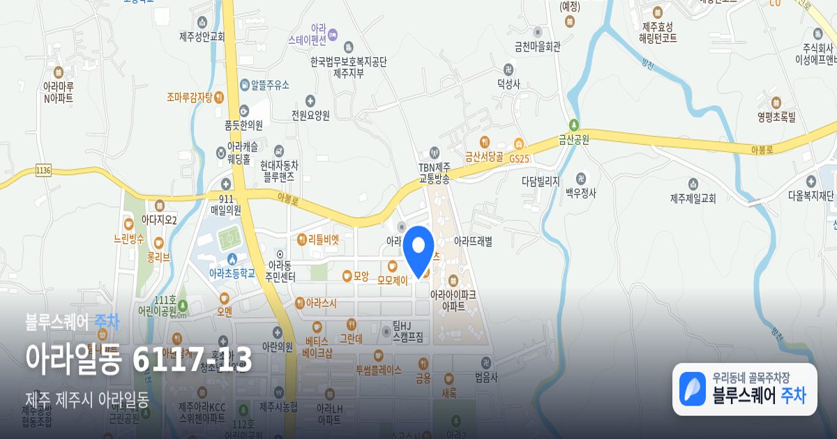 아라일동 6117-13 위치 지도