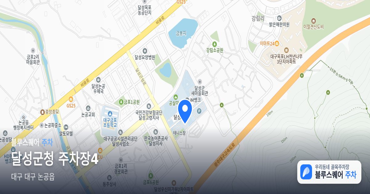 달성군청 주차장4 위치 지도