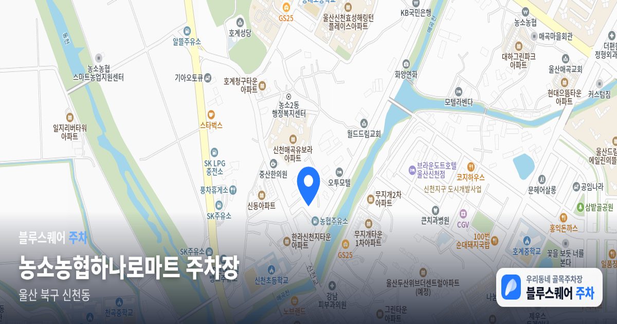 농소농협하나로마트 주차장 위치 지도