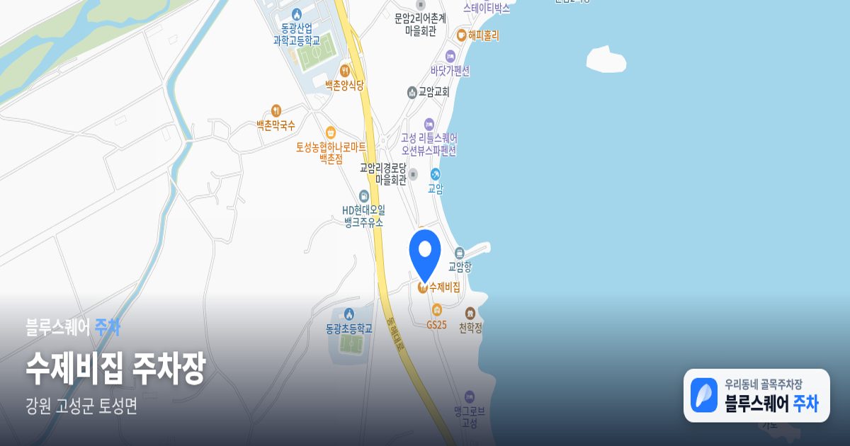 수제비집 주차장 위치 지도