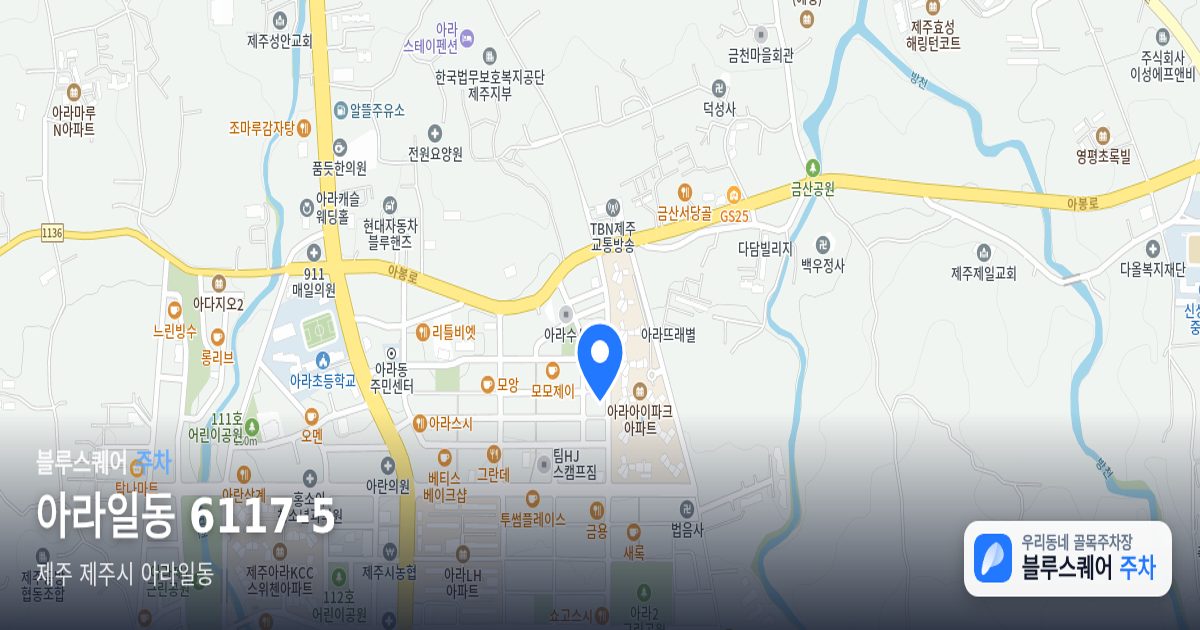 아라일동 6117-5 위치 지도