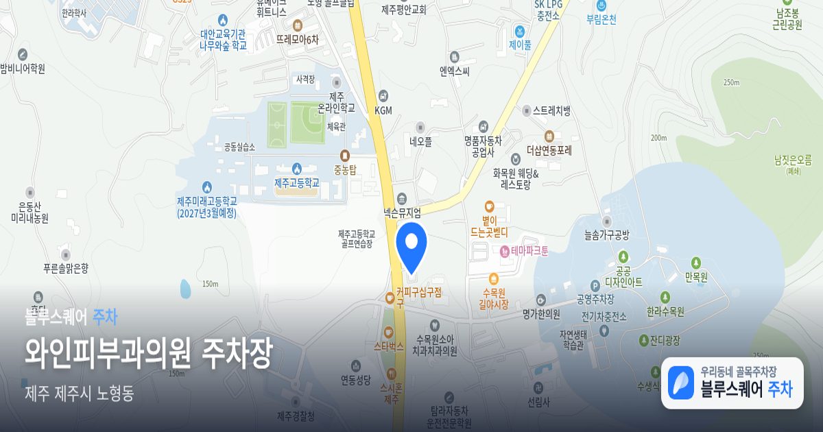 와인피부과의원 주차장 위치 지도