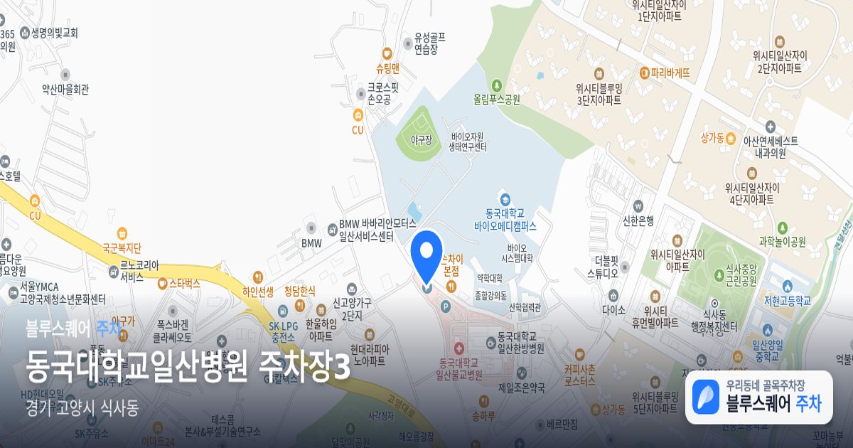 동국대학교일산병원 주차장3 위치 지도
