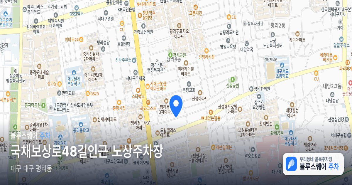 국채보상로48길인근 노상주차장 위치 지도