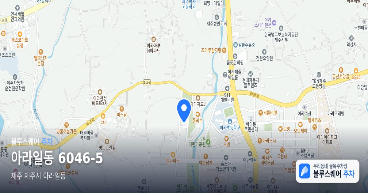 아라일동 6046-5 위치 지도