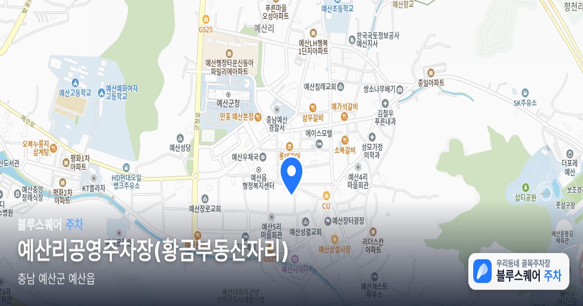 예산리공영주차장(황금부동산자리) 위치 지도