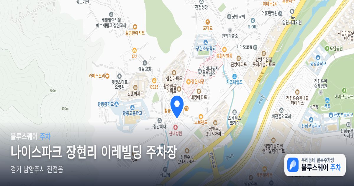 나이스파크 장현리 이레빌딩 주차장 위치 지도