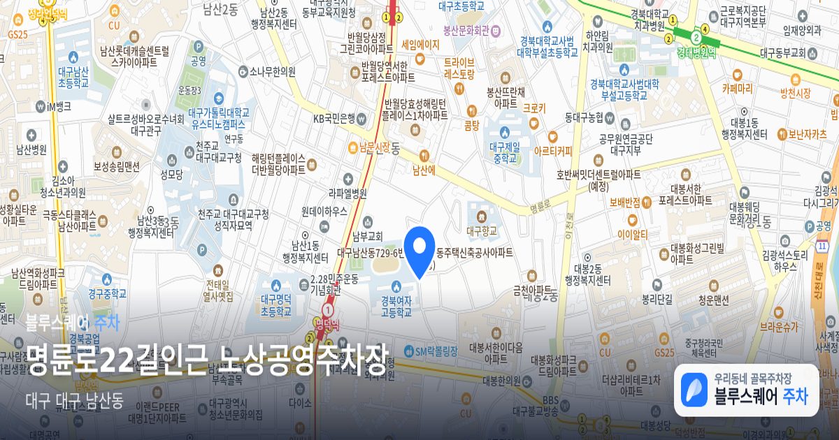 명륜로22길인근 노상공영주차장 위치 지도