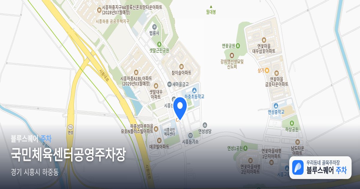 국민체육센터공영주차장 위치 지도