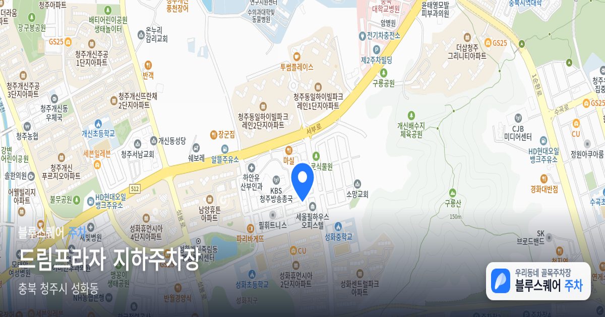 드림프라자 지하주차장 위치 지도
