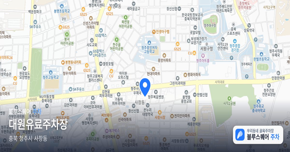 대원유료주차장 위치 지도