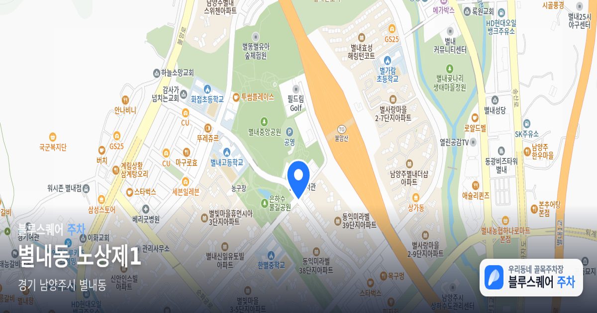 별내동 노상제1 위치 지도