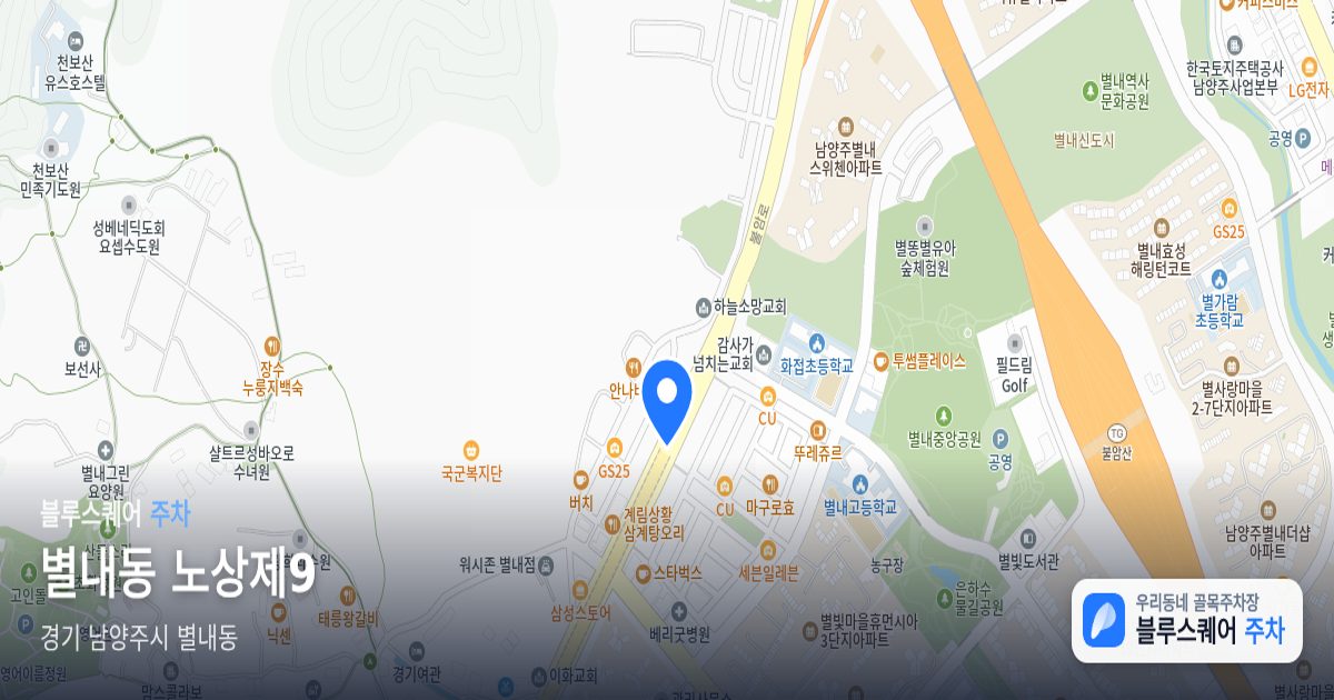 별내동 노상제9 위치 지도