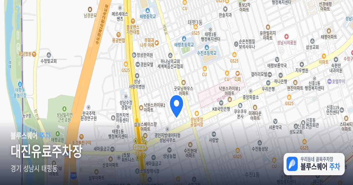대진유료주차장 위치 지도
