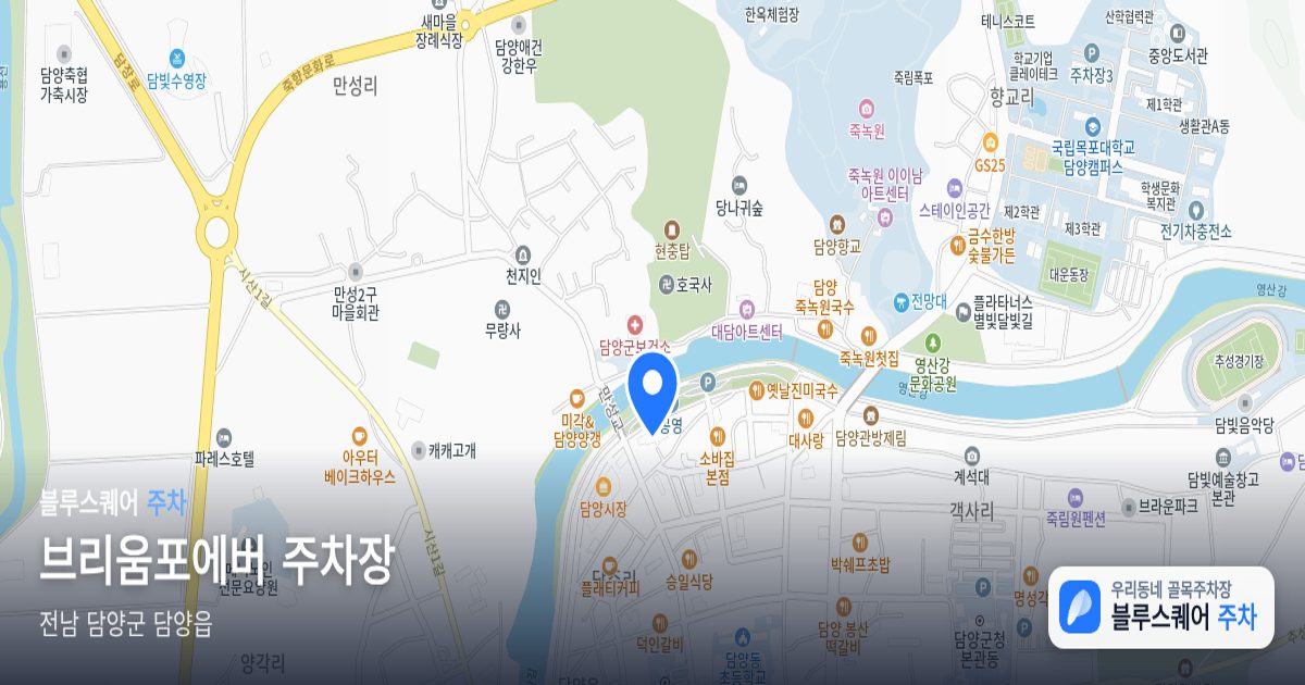 브리움포에버 주차장 위치 지도