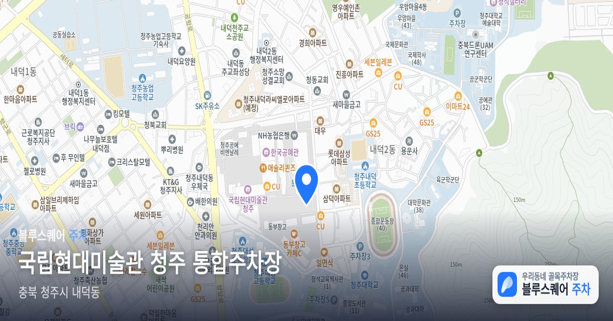 국립현대미술관 청주 통합주차장 위치 지도