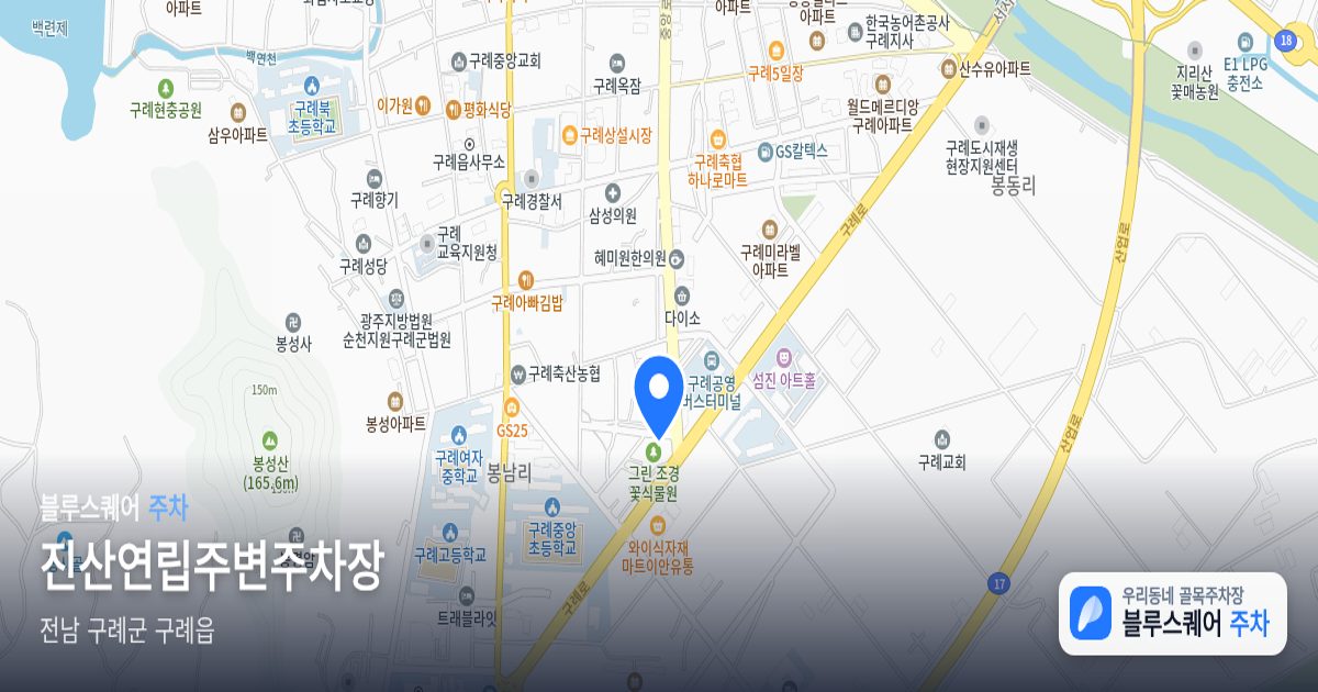 진산연립주변주차장 위치 지도