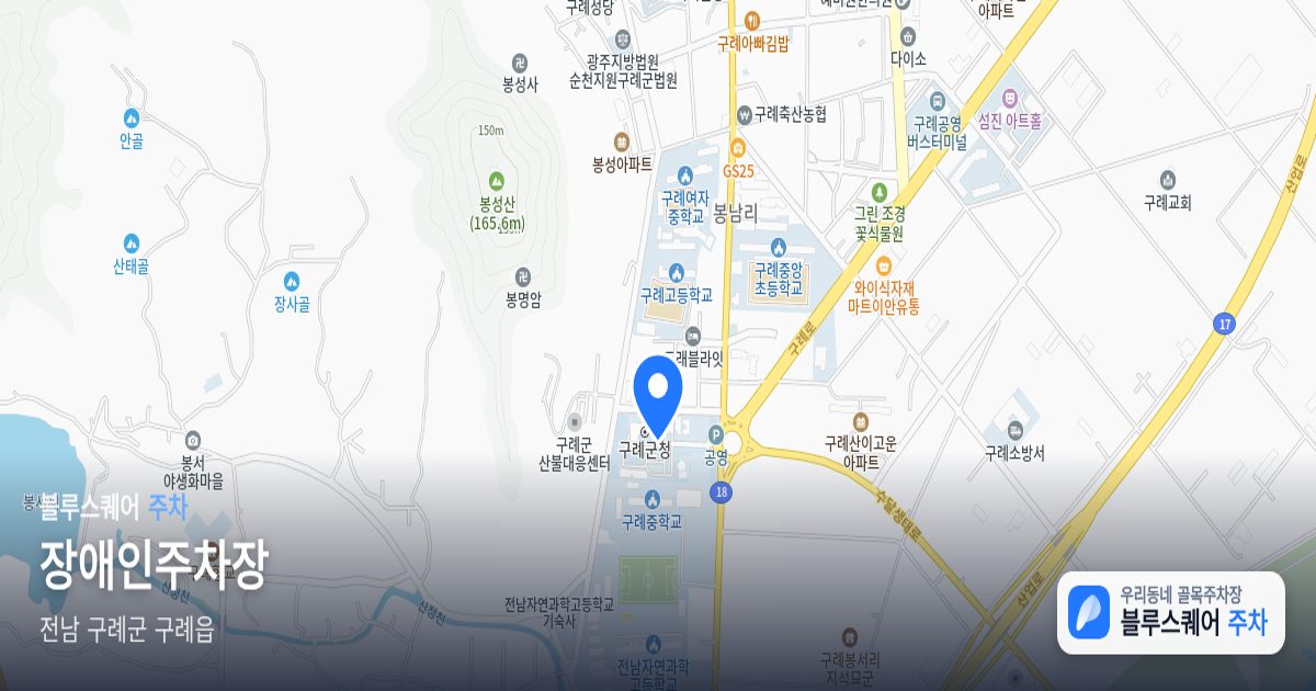 장애인주차장 위치 지도