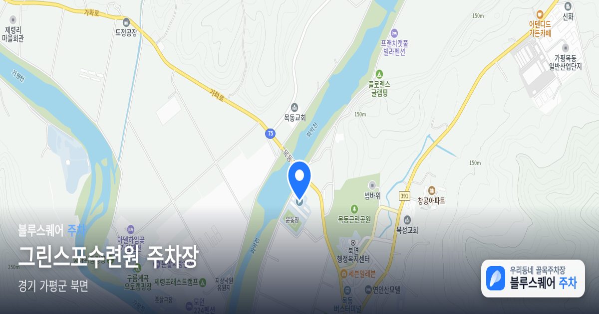 그린스포수련원 주차장 위치 지도