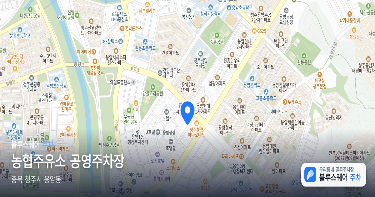 농협주유소 공영주차장 위치 지도