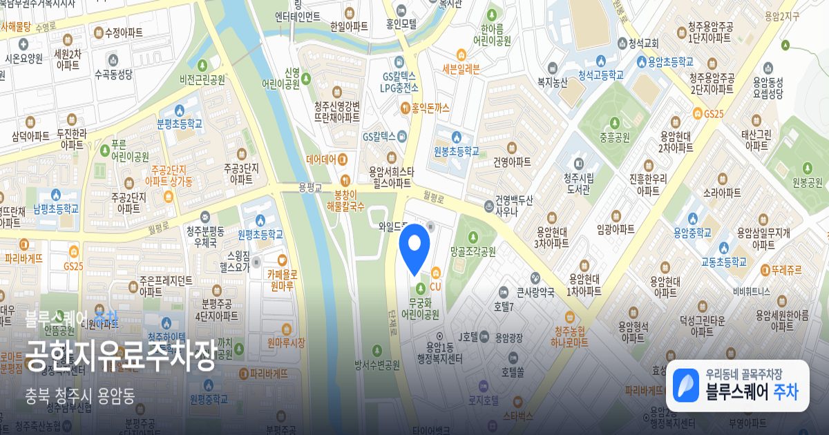 공한지유료주차장 위치 지도