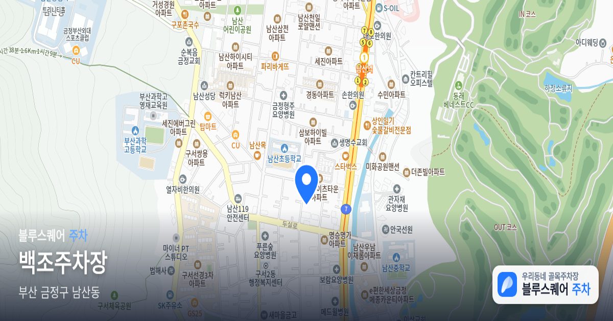 백조주차장 위치 지도