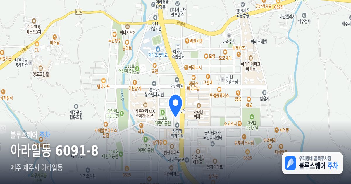 아라일동 6091-8 위치 지도