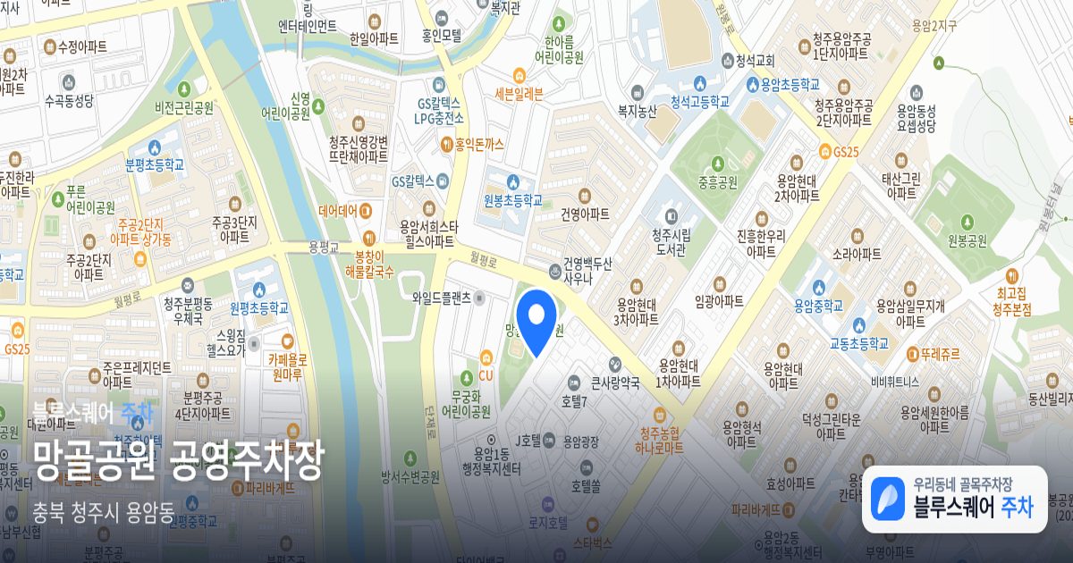망골공원 공영주차장 위치 지도