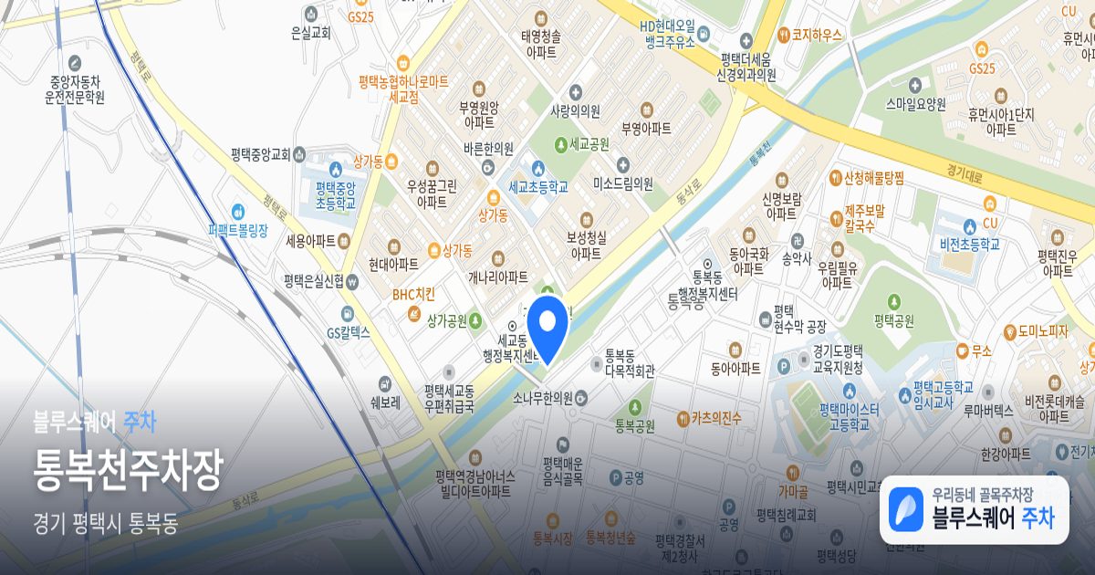 통복천주차장 위치 지도