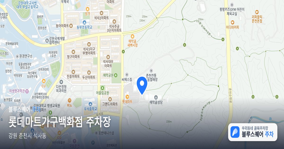 롯데마트가구백화점 주차장 위치 지도