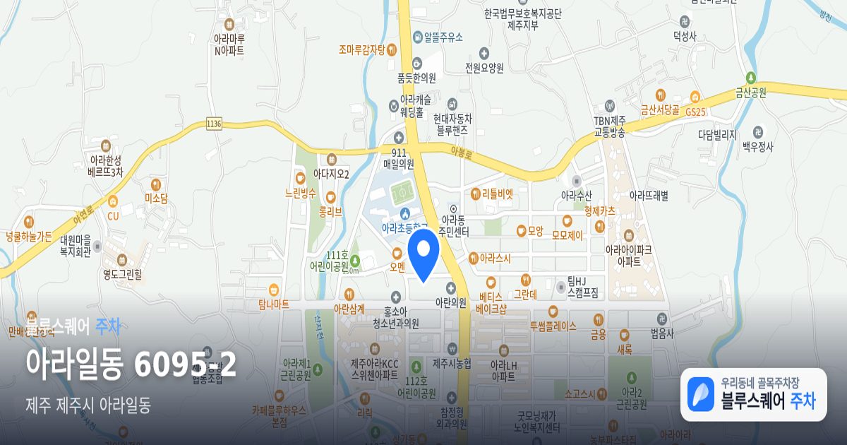 아라일동 6095-2 위치 지도