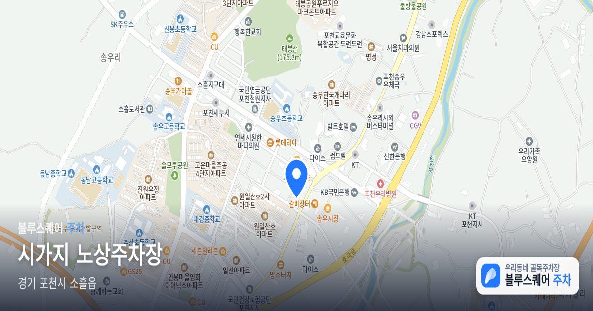 시가지 노상주차장 위치 지도