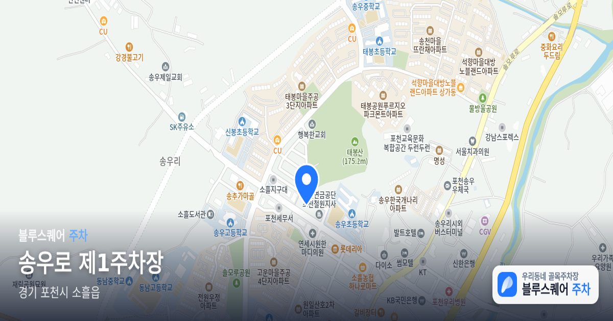 송우로 제1주차장 위치 지도