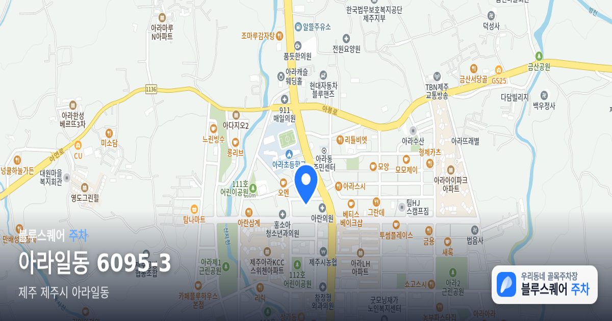 아라일동 6095-3 위치 지도