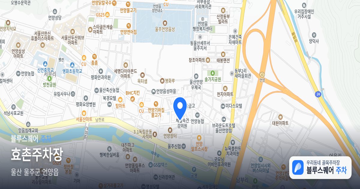 효촌주차장 위치 지도