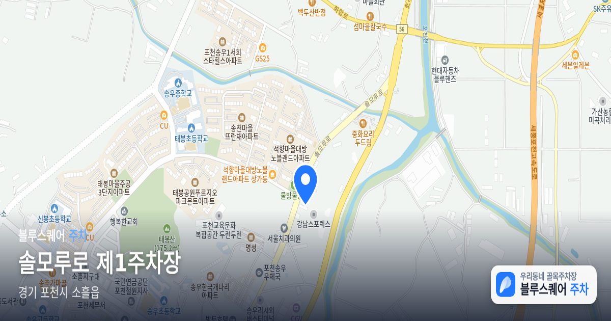 솔모루로 제1주차장 위치 지도